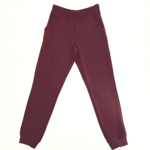 The Children's Place Uniform Fleece Jogger Pants Girl's Size 16 Burgundy Red - Picture 1 of 10